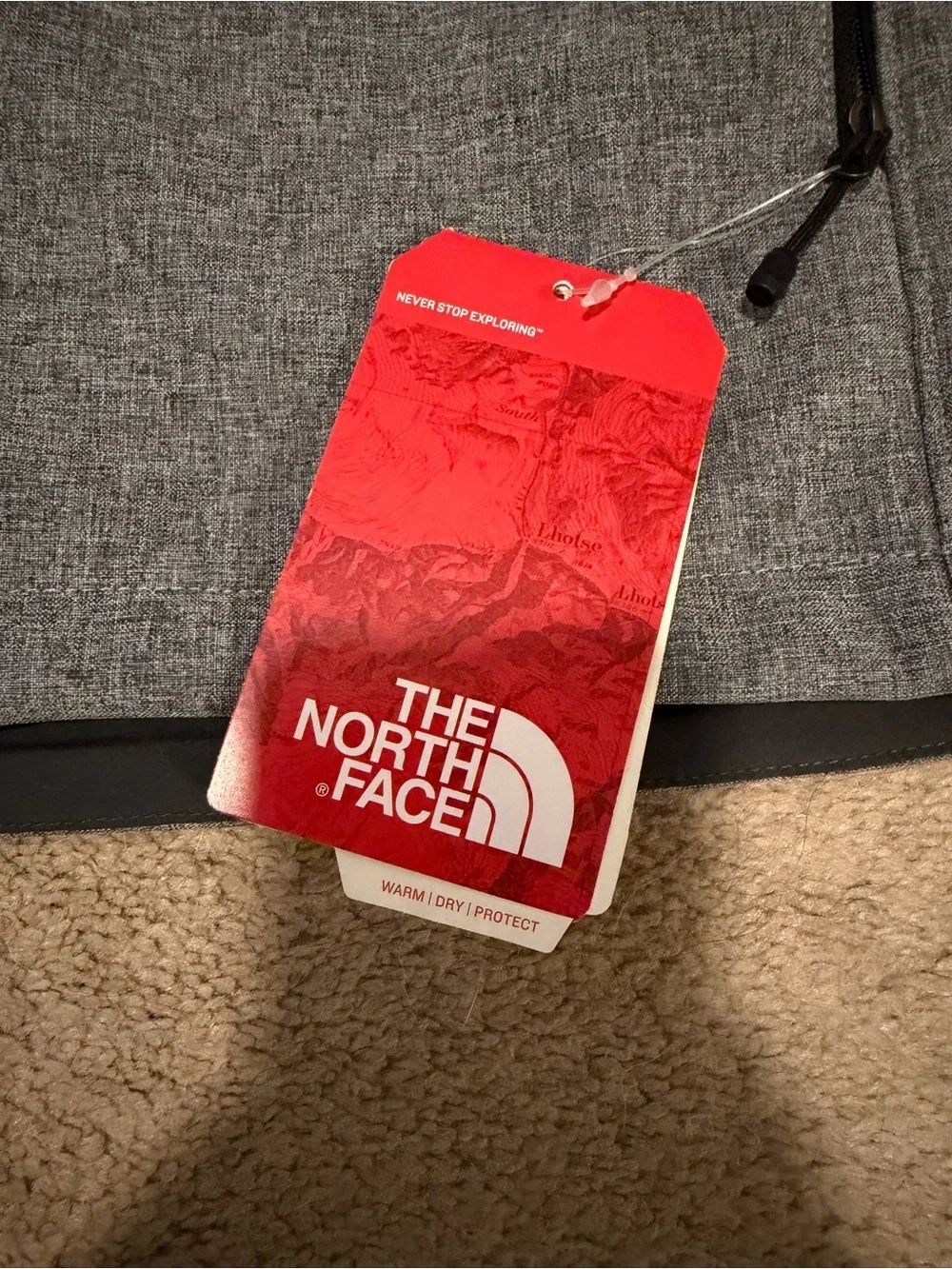 The North Face Men's Gray Softshell Jacket with Uber Embroidery